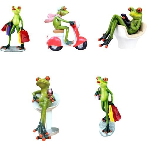 3D Frog Novel Frog Ornament Long Legged Frog Figurine Collectable Statue