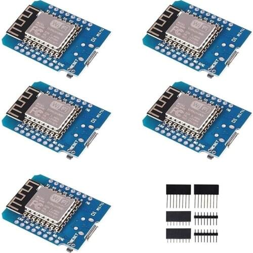 5pcs/lot ESP8266 ESP-12 ESP-12F NodeMcu Mini D1 Module WeMos Lua 4M Bytes WLAN WiFi Development Board Suitable For Arduino