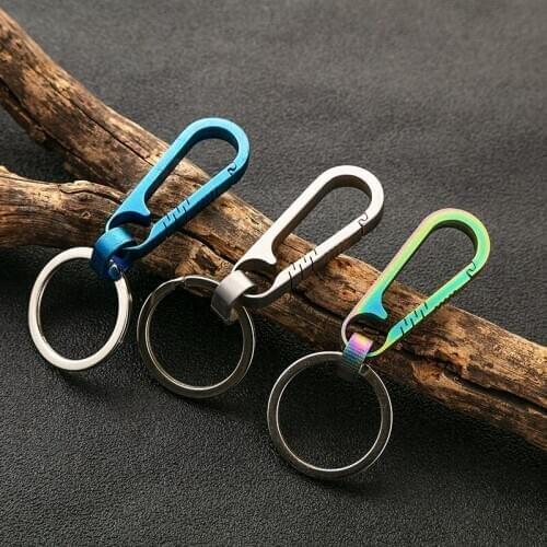 Titanium alloy keychain is durable and does not rust