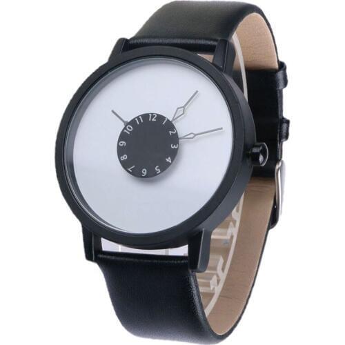 Men Ladies Unisex Black Pu Leather Quartz Hour Dress Relogio Clocks Fashion Brand Design Casual Sports Watches Relogio Masculino