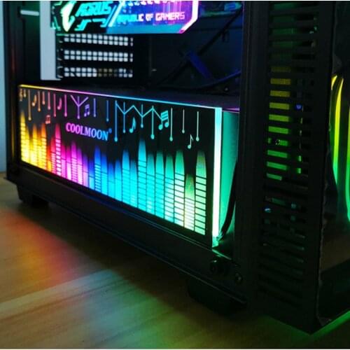 COOLMOON Power Warehouse Light Board RGB Color Changing LED Strip Use for image Bracket Brace DIY Computer Game Chassis