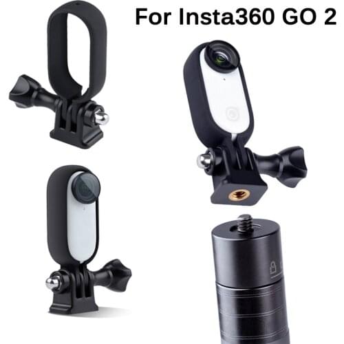 For Insta360 Go 2 Protective Frame Case 1/4 Screw Port Mount Adapter Quick Release Bracket Holder for Insta360 Go2 Accessories