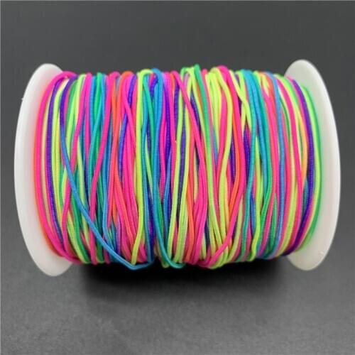 5yards 1mm Rainbow Round High Elastic Sewing Elastic Band Fiat Rubber Band Waist Band Stretch Rope Elastic Ribbon