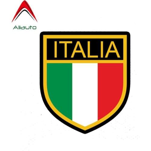 Aliauto Flag Italia Car Sticker Sunscreen Waterproof Reflective Cover Scratches Decoration Decal Accessories PVC,12cm*10cm