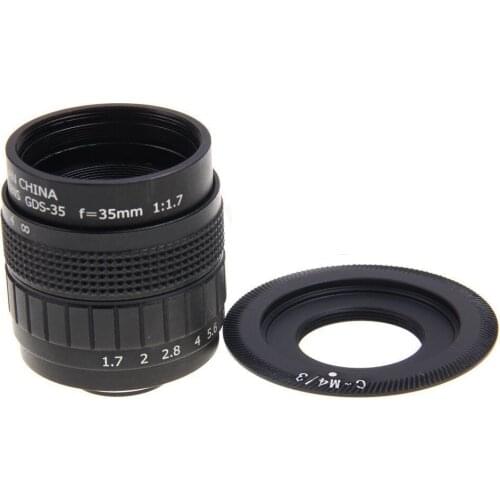FUJIAN 35mm F1.7 CCTV F1.7 Lens + C-M4/3 Mount Ring for Panasonic GF9 GF8 GF7 GF5 GF6 G3 G5 G7 GH2 GF3 GH4 GX7 GX8H GX8 G7H G7K
