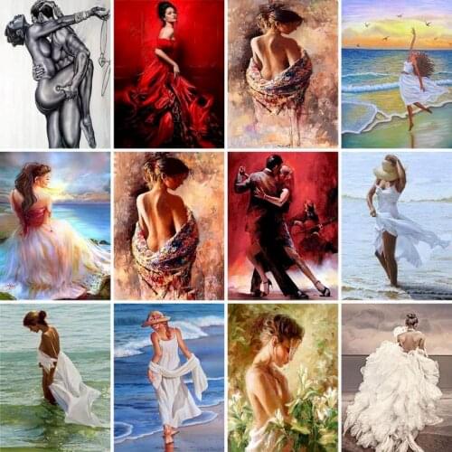 GATYZTORY DIY Diamond Embroidery Sexy Woman Diamond Painting 5D Natural portrait New Arrival Room Decoration