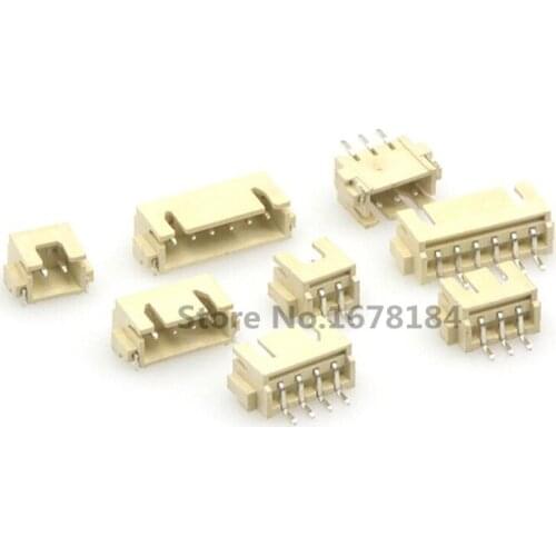 50PCS XH2.54 Connector Horizontal SMD Socket 2.54mm Pitch Pin Header 2/3/4/5/6/7/8/9/10/11/12/13/14P TJC3-AWB Heat Resistance