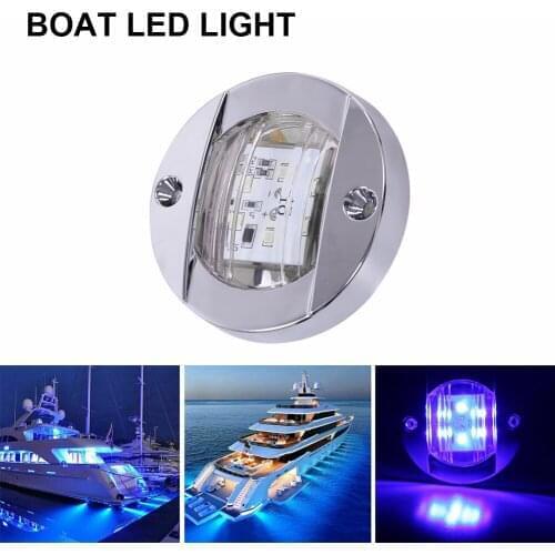Hot Sale New DC 12V Marine Stern Light LED Tail Light Round Cold LED Tail Light Yacht Accessories Waterproof Accessories