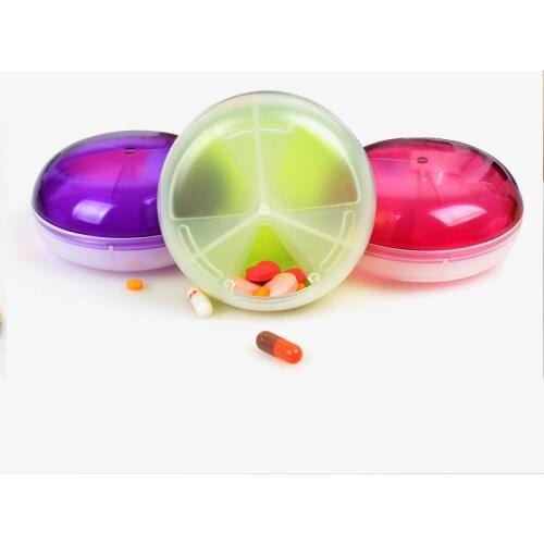 Hot Sale Portable Transparent Pills Box Medicine Storage Case Food Grade Material Pill Case