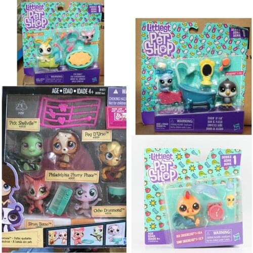 Hasbro Littlest Pet Shop Action Figure Anime Pets Figurnies Mini Cat Dog Model Toys Cartoon LPS Animals Collection Kids Gift