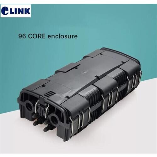 96core fiber optic enclosure 6 in 8 out black ABS/PC 46*20*12cm 3KGs waterproof flame retardant high quality ftth distribution