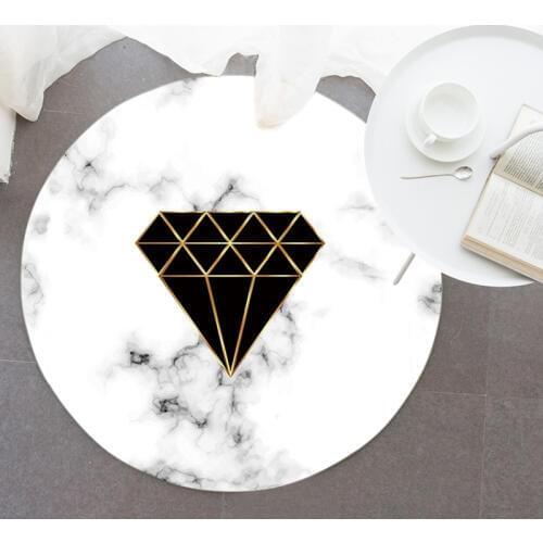Creative Marble stripe carpets for living room tapete para sala Bedroom computer chair Floor mat Geometric round Rug and carpet