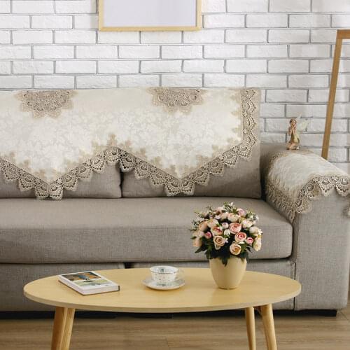 Proud Rose Lace Sofa Towel Couch Cover European Top-grade Backrest Towel Sofa Cover Dust cover Cloth Armrest Towel