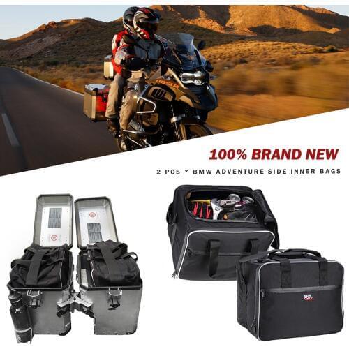 KEMiMOTO For BMW F1250GS ADV Motorcycle bag luggage bags Black PVC expandable Inner Bags For BMW R1200 GS WATER-COOLED 2013-2017