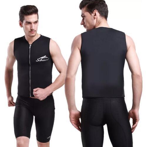 SBART 3mm neoprene men women wetsuit vest kitesurfing suit diving vest swimwear snorkeling None sleeve Warm sun protection