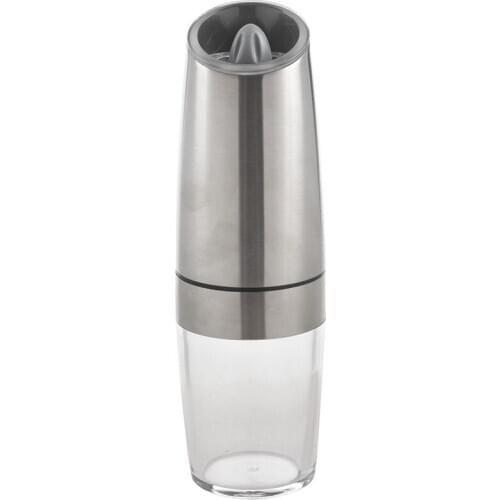 New Gravity Electric Salt And Pepper Grinders Set - Battery Operated, Stainless Steel Automatic Pepper Mills With Blue Led Light