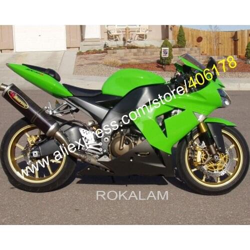 ZX-10R 04 05 04-05 Fairing Kit For Kawasaki Ninja ZX10R 2004 2005 Green Road Sports Bike Fairings (Injection Molding)