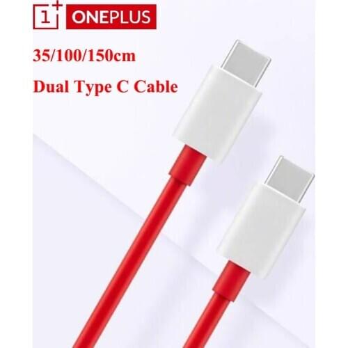 Original OnePlus 8T PD Fast Charger Cable Warp Charge Dual USB-C Type C Cable For One Plus 1+ 8 8t 7 7t pro 6 6t Nord N10 N100