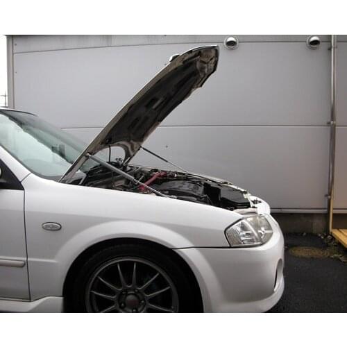 For 1998-2004 Mazda FAMILIA BJFW Front Bonnet Hood Modify Gas Struts Carbon Fiber Spring Damper Lift Support Absorber