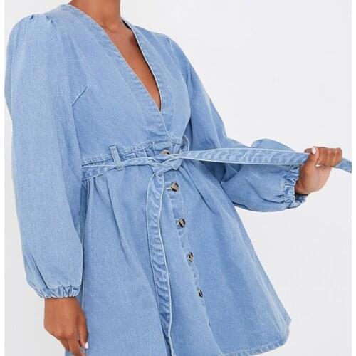 African Dresses for Women Summer Sexy 2021 African Women Long Sleeve V-neck Mini Dress African Clothes L-3XL