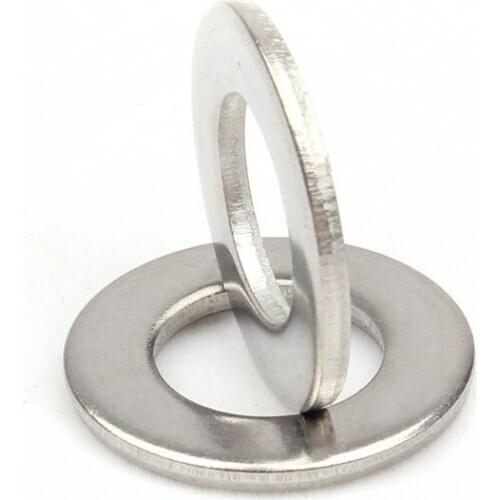 100pcs/lot DIN125 Stainless steel flat washer plain washers M1 M1.2 M1.6 M2 M2.5 M3 M3.5 M4 M5 M6
