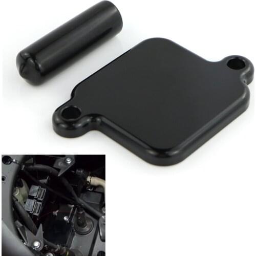 Fit For Yamaha YZF-R3 R3 R25 2015 2016 2017 2018 2019 Motorcycle Smog Block Off Plates Cover CNC Billet Aluminum Black