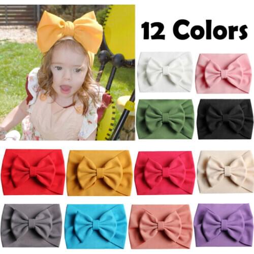 12 Colors Baby Girl Hair Accessories Newborn Headwrap Baby Elastic Headband Cotton Hairband Headwear Girl Turban