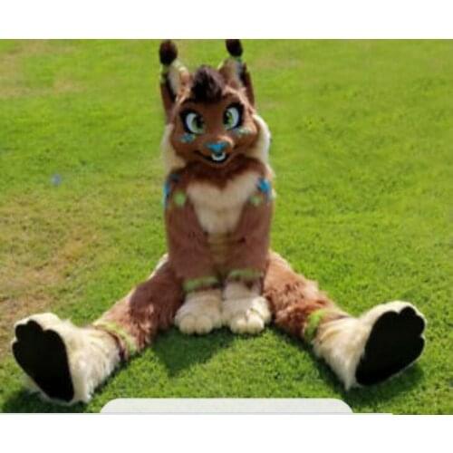 Professional Brown Poney Horse Dog Fursuit Complete Mascot Costume Cosplay Party Adult Kids Size Complete Suit New Fancy Dress