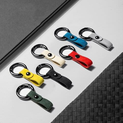 Simple Car Key Chains Anti-lost Hanged Suede Keychains Ring Universal Keys Chain Holder Personal Gifts Automotive Accessories