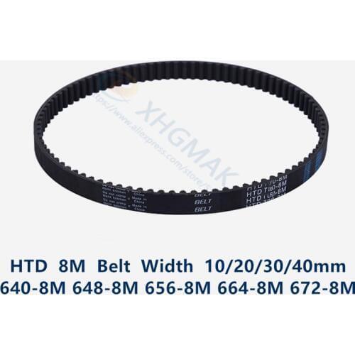 HTD 8M synchronous belt C=640/648/656/664/672 width 20/30/40mm Teeth 80 81 82 83 84 HTD8M Timing Belt 640-8M 648-8 656-8M 672-8M