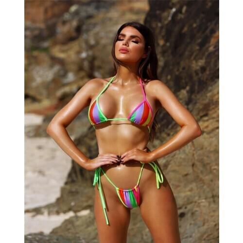 Sexy Micro Bikini G-String Bikini Sexy Thong Biquinis Swimsuit Beachwear Multi Color Bathing Suits Womens Fashion Swimming Suit