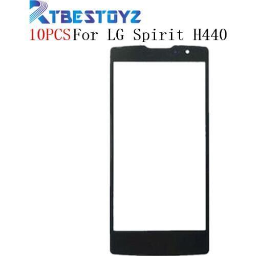 RTBESTOYZ 10PCS/Lot Replacement Front Touch Screen Glass Outer Lens For LG Spirit H440 H441 H442 H443 C70 H422