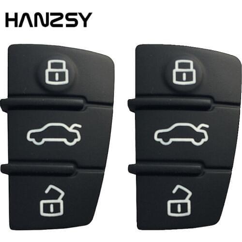 3 Buttons Replacement Flip Folding Rubber Pad Key Shell Fob For Audi A3 A4 A5 A6 A8 Q5 Q7 TT S LINE RS Remote Key Rubber