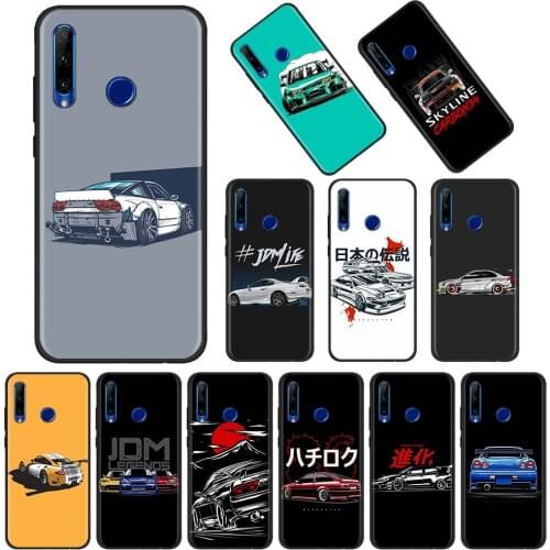 Sports car jdm drift Phone Case For Honor 30 20 10 Lite Pro Plus Youth 20e 20S 30i Black Shell Silicon Cover