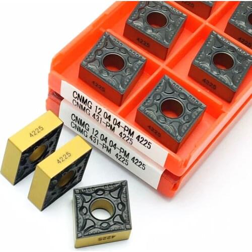 10 pieces of carbide CNMG120404 PM 4225 external turning tool turning insert original high quality metal insert CNC milling tool