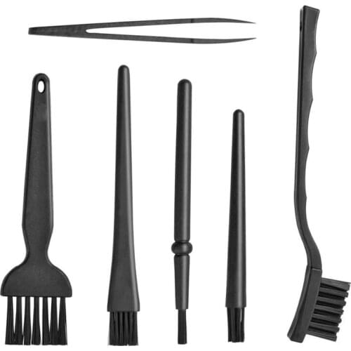 Home Goods Black Plastic Small Portable Handle Nylon Anti Static Brushes Cleaning Keyboard Brush Kit Household Cleaning Tools