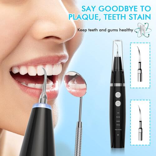 Ultrasonic Dental Scaler Home Teeth Whitening Cleaner Care Tooth Calculus Remover Sonic Stains Tartar Tool Dentist Oral Hygiene