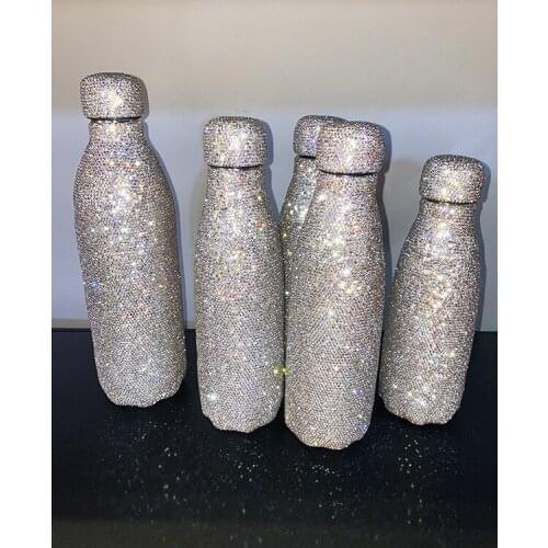 Diamond-studded coke bottle vacuum cup full of diamonds 304 stainless steel vacuum double-layer insulation customization