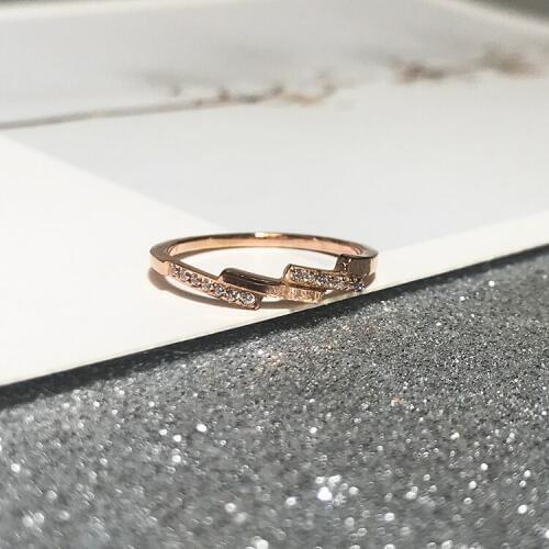 YUN RUO 316L Titanium Steel Jewelry Anniversary Pave Mosaic Zircon Weeding ring Rose Gold Fashion Woman Birthday Gift Never Fade