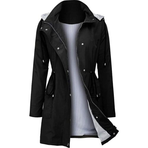 Women Waterproof Jackets Outdoor Windbreaker Hooded Rain Coats Windbreaker Camping Beach Travelling Hiking Climbing Rain Coats