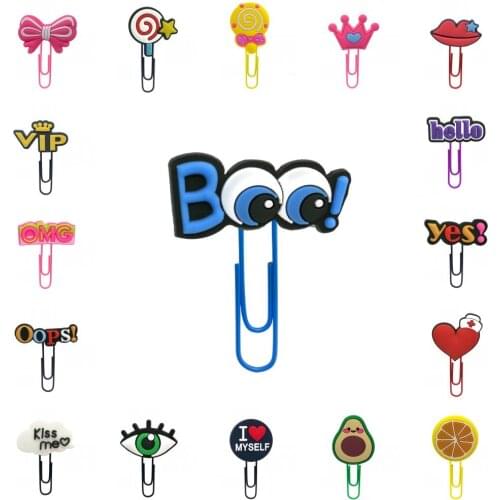 1pcs Lollipop Hot Word Pink Bow PVC Bookmark Red Lips Page Holder Paper Clip School&Office Classroom Student Stationery Kid Gift