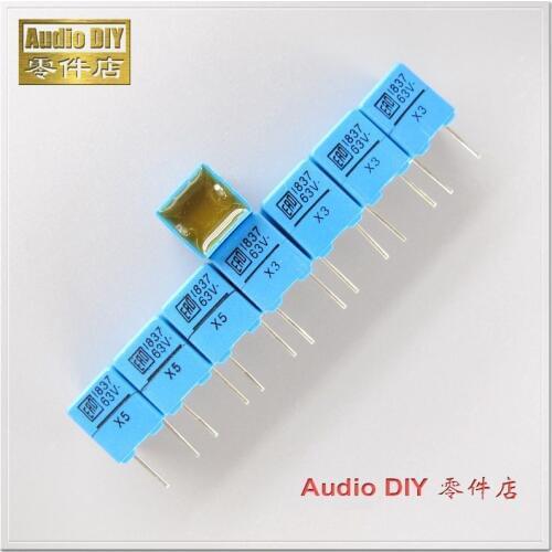 10PCS/50PCS MKP1837 0.039uF 63V 63v0.039uf 2.5% high precision MKP film capacitor 39nF 393