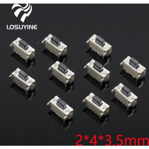 10pcs/lot 2x4 2*4*3.5 MM micro SMD Tact Switch side button Switch phone button