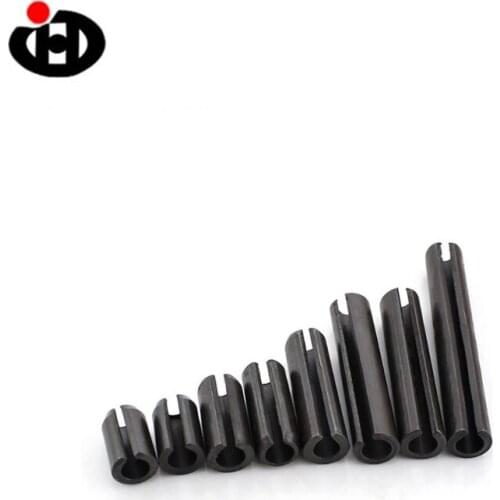JINGHONG Black 100PCS 65MN DIN1481 Slotted Spring Pins M2*6/8/10/12/14/16/18/20/25