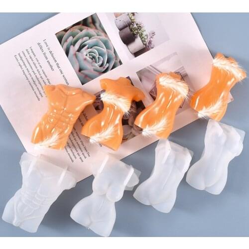 3D Body Shape Silicone Mold DIY Epoxy Resin Mold Male Female Hand-made Form For Candle Plaster Mould Crafts Decor Jewelry Making