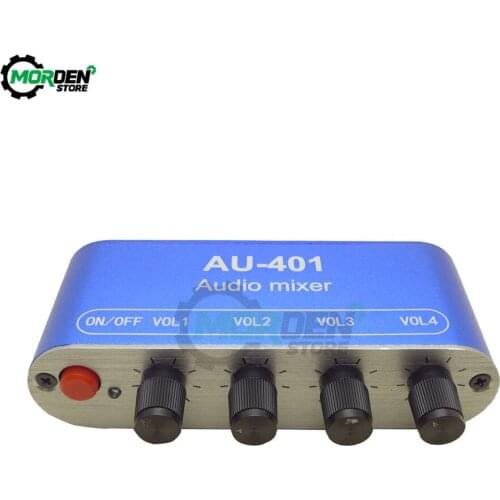 4 WAY Input DC 5V - 12V Stereo Audio Signal Mixer Board Drive Headphone Power Amplifier Mixing Board One Output New