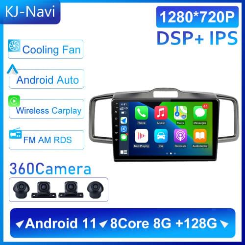 10.1'' IPS Car Carplay Radio Multimedia Video Player Android 11 AI GPS Navigation Stereo NO DVD For Honda Freed MPV 2008-2016
