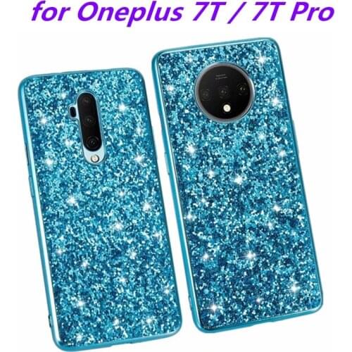 KQJYS Luxury Flash Diamond Flash Crystal Phone for Oneplus 7T Protective Back Cover for Oneplus 7T Pro