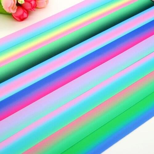 DHK 7/8'' 5yards gradient 21 color rainbow printed grosgrain ribbon headwear hair bow diy decoration OEM Wholesale 22mm C1144
