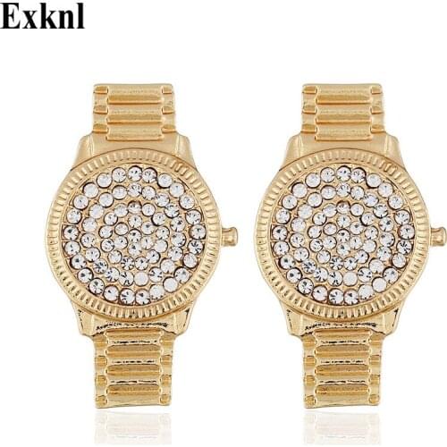 Exknl Brand Watch Drop Earrings Women Boho Vintage Wedding Ethnic Bohemia Gothic Crystal Dangle Earrings Fashion Jewelry 2019